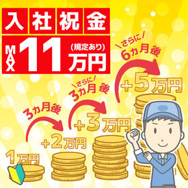 ≪運送大手・プライム市場上場企業の関連会社≫
安心の経営基盤が◎
月々の収入に加え、昇給&賞与、
休暇制度も充実しています！