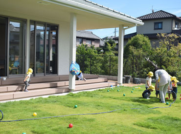 住宅街にあるきれいな保育園です！
当社運営の保育園なので、
当社特別枠があり、地域の方より入園しやすいです！