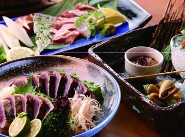 高知の郷土料理や和食が人気◎
県外からのお客さまやご家族でのお食事会に
多数ご利用いただいております。
