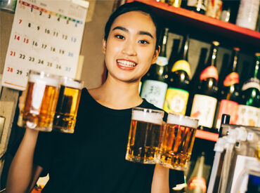 北〇 きたまる 札幌本店 居酒屋バイトが初めての人も大歓迎★
当店でバイトデビューした先輩もたくさんいますよ！
※画像はイメージ