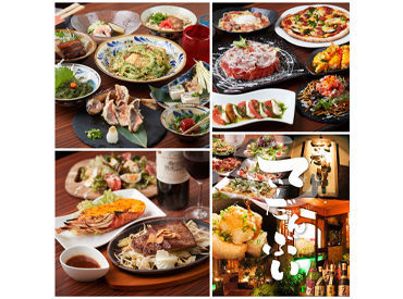 沖縄料理から洋風創作料理まで…バリエーション豊かなメニュー☆
Staffからも大好評！美味しいまかないもいただけちゃう♪